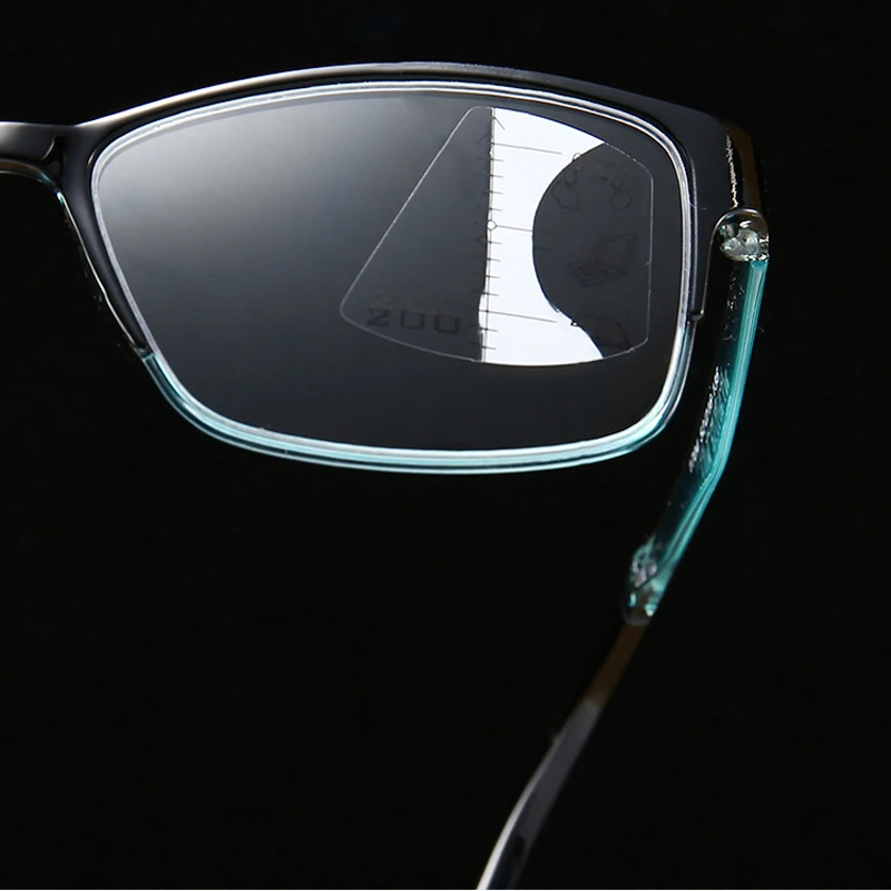 Iboode Anti Blå Lys Progressiv Multifokal Læsning Briller Kvinder Mænd Vintage Smart Zoom Nær Langt Syn Presbyopic Briller