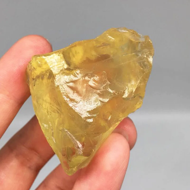 Naturlig Citrin Crystal Rå Rå Sten Rock Prøve Brasilien