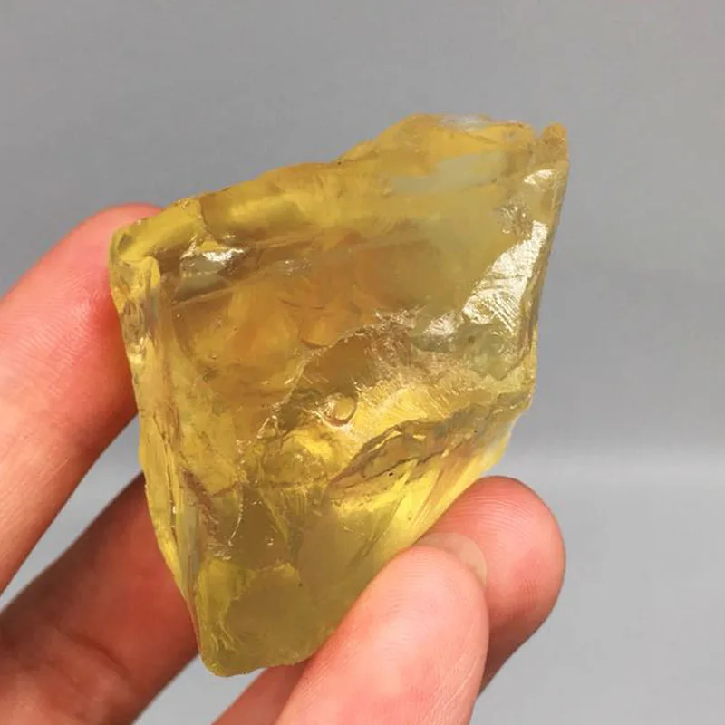 Naturlig Citrin Crystal Rå Rå Sten Rock Prøve Brasilien