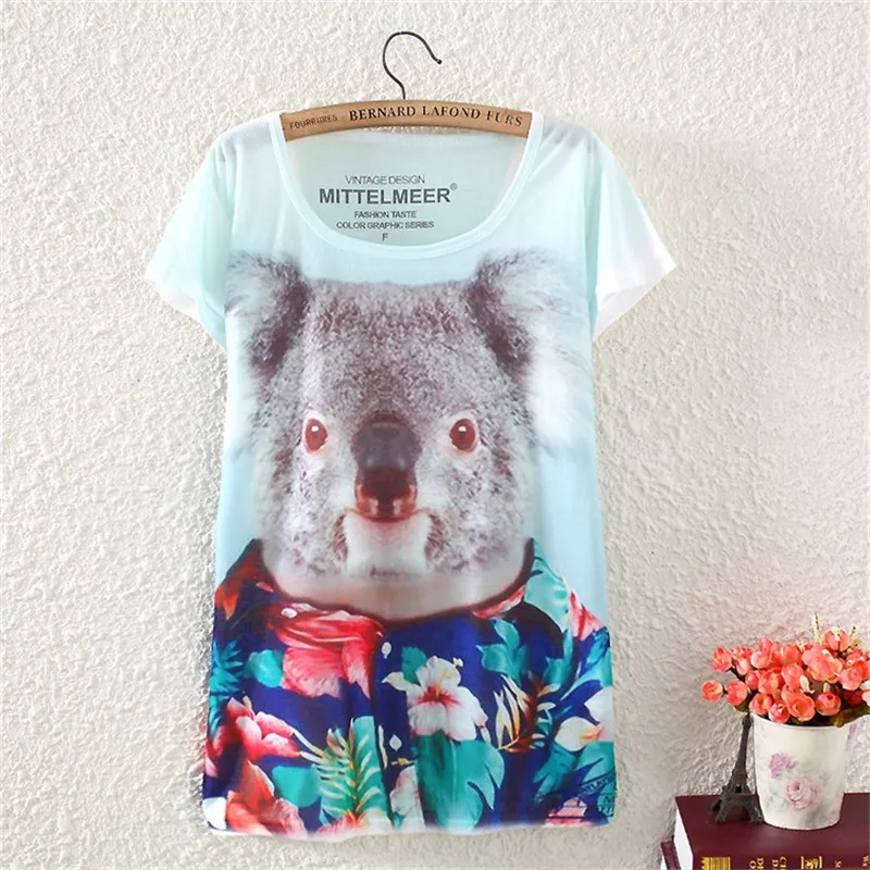 Artguy Nye Spring Summer Fashion Kvinder Bære Grafisk T-Shirt Harajuku Hjorte Kite Print T-shirt Short Sleeve Tee Toppe