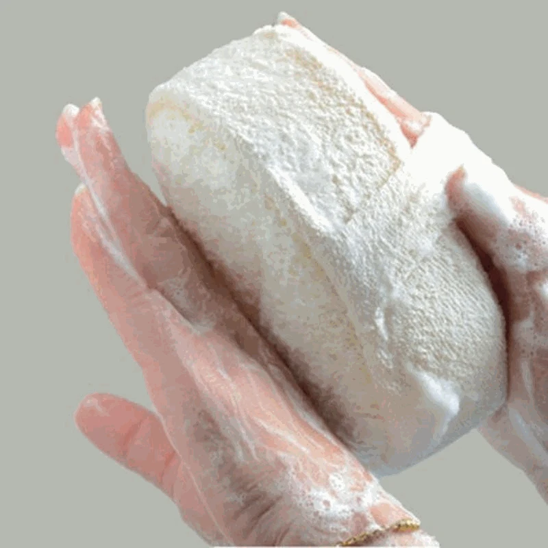 Naturlige Luffa Badehåndklæde Brusebad Body Exfoliating Børste Vaske Kroppen Gryde Svamp Badeværelse Skrubber Værktøj