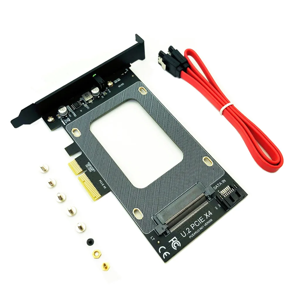 PCI-E Riser 3.0 4X at U. 2 SFF-8639 PCIe-Adapter U. 2 SSD til PCI Express-Kort Støtte U. 2 SSD 2,5