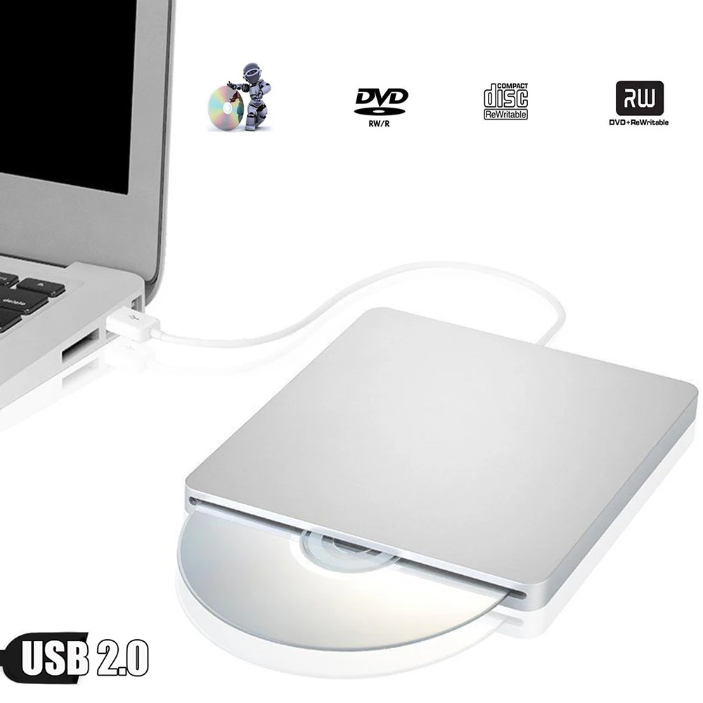 Til Bærbare PC Dekstop USB 2.0-DVD Super Drev 8X DVD-ROM, Combo-Afspiller 24X CD-Brænder Ekstern Drev