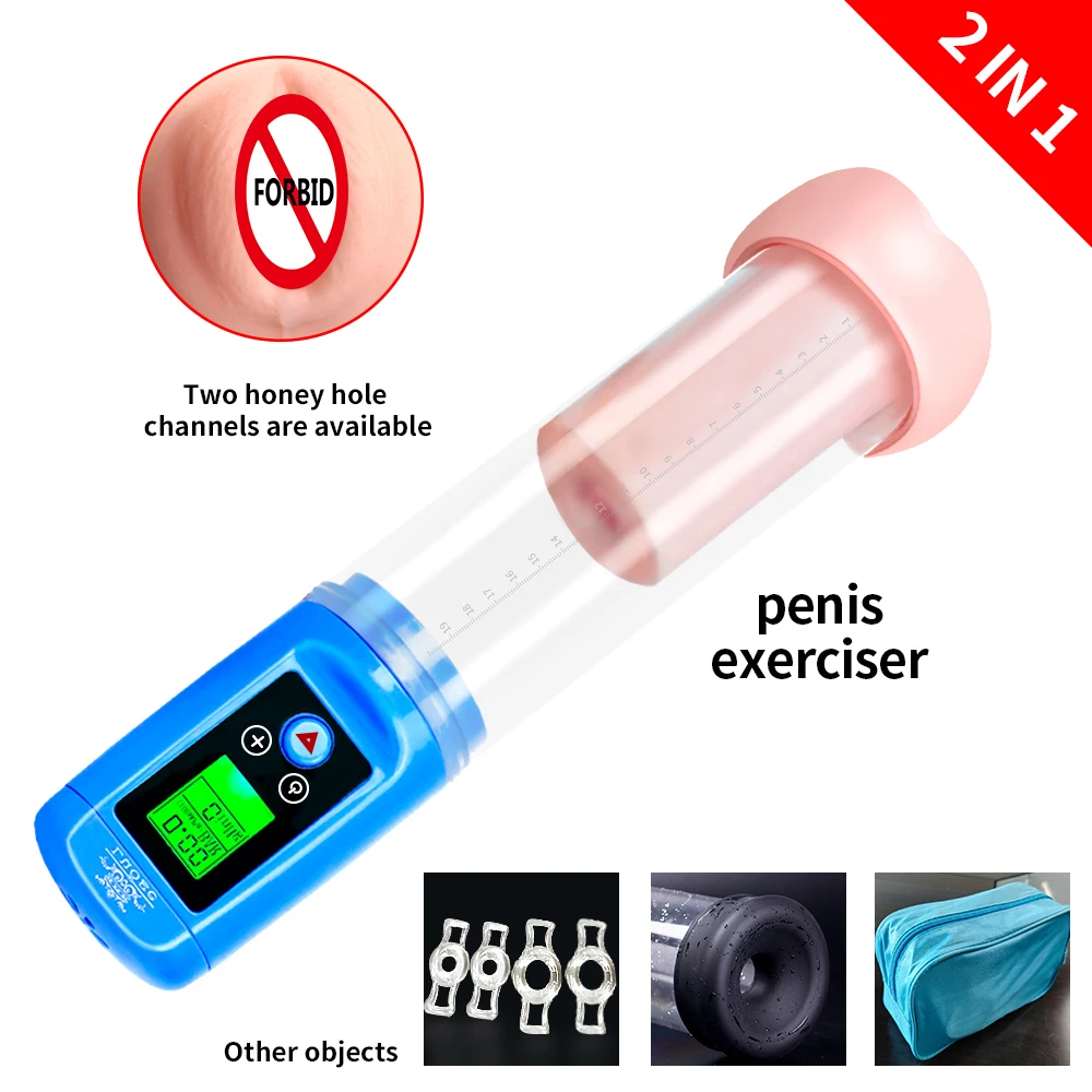 Elektrisk Penis Enlargement Pump-penis extender-vacuum pumpe til mænd Erektion Uddannelse Vibrator Cock Extender Kan male masturbator