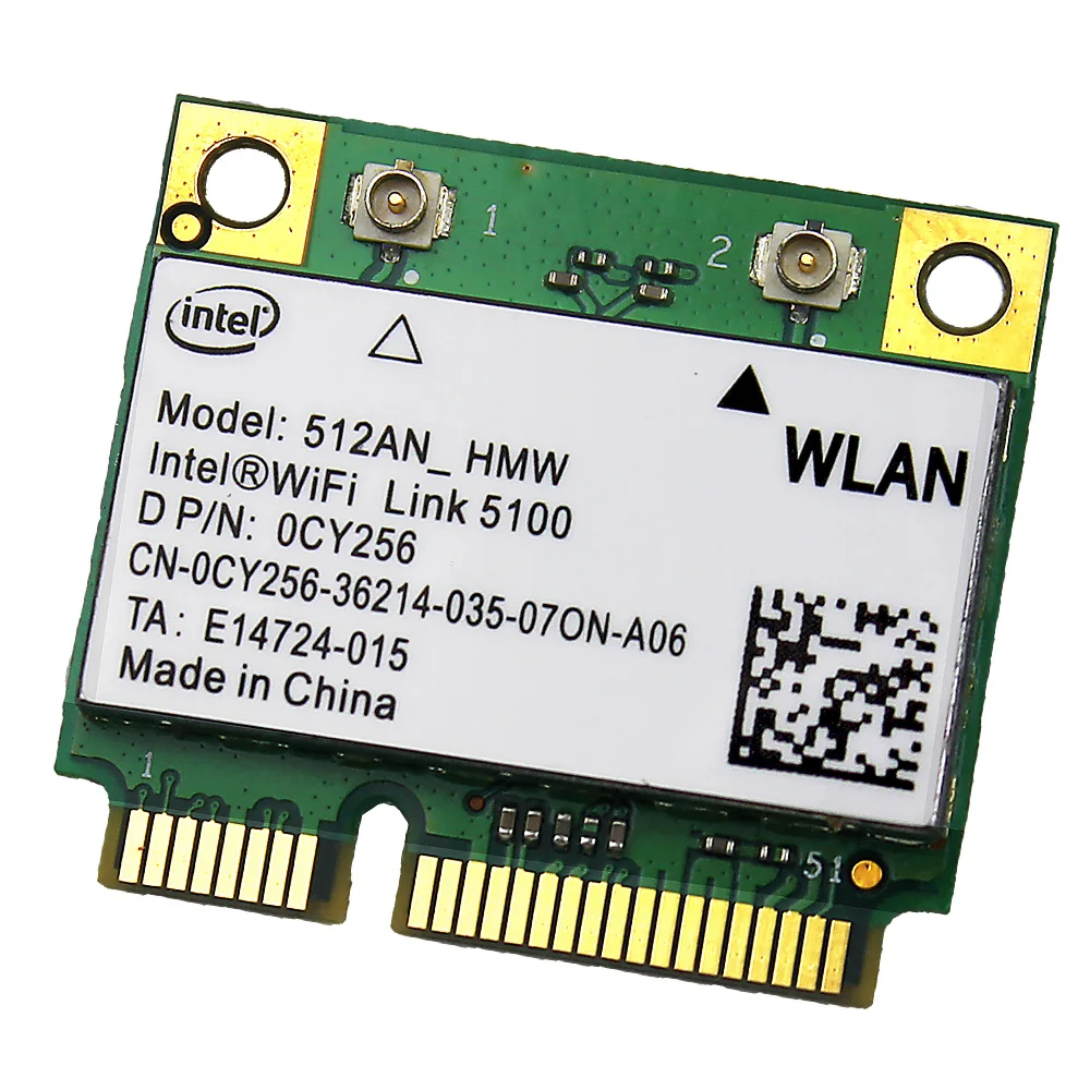 Original Intel Wifi Link 5100 512AN_HMW Dual band-300M Halv Størrelse Mini PCI-e Trådløse netværkskort kort
