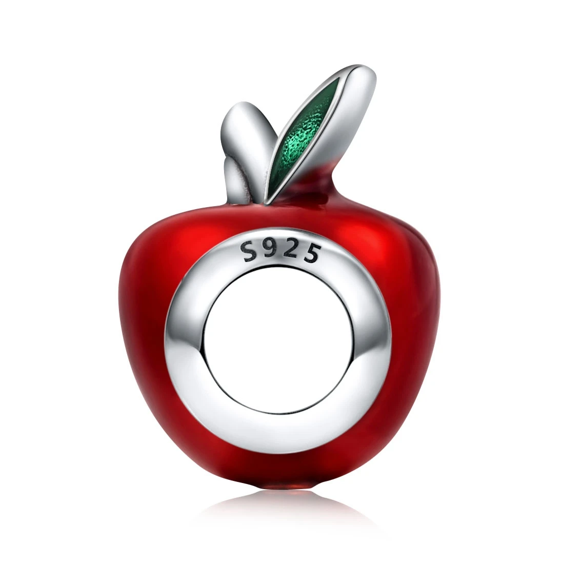 DALARAN Sterling Sølv 925 Rød Emalje Apple Perler Passer Charme Armbånd til Kvinder Smykker at Gøre Julegaver