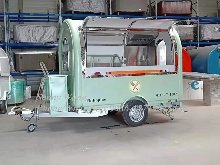 Mad Trailer Catering Lastbil Mobile Hotdog Indkøbsvogn Hurtigt Campingvogn Og Butik, Kiosk Mobile Køkken Van