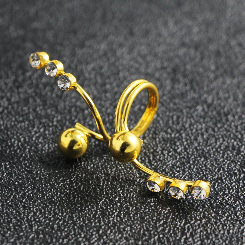 BARE FØLER, Indien, Dubai Smykker Luksus Rhinestone Justerbar Stor Ring Rundt Elegante Perler Lang Ring til Kvinde Irak/tyrkisk Smykker