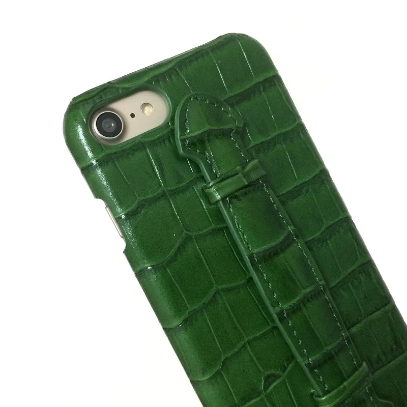 Solque Ægte Læder Hånd Holder til Rem Case Til iPhone SE2020 SE 2020 7 Plus 8 Telefon Luksus Søde Croco Slim Hårdt Cover Coque