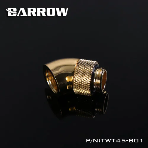 Barrow 45 Graders Roterende Hårdt Rør Fittings Sølv/Sort/Sølv/Hvid/GoldFor OD14mm Hårdt Rør TWT45-B01