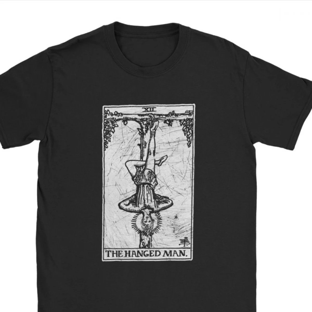 Mænd er Den Hængte Mand Tarot-Kort Major Arcana tune Fortæller Okkulte T-Shirts Camisas t-Shirt til Stede, Toppe, T-Shirts juledag