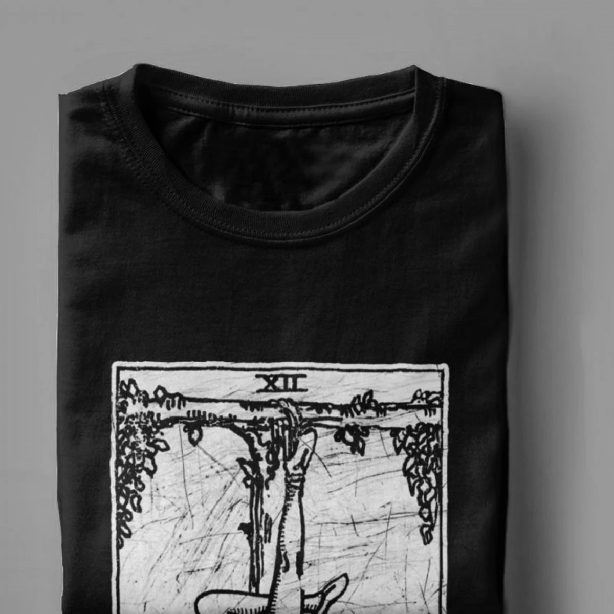 Mænd er Den Hængte Mand Tarot-Kort Major Arcana tune Fortæller Okkulte T-Shirts Camisas t-Shirt til Stede, Toppe, T-Shirts juledag
