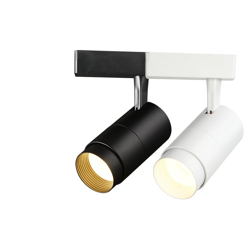 LED track spotlight justere beam vinkel 220V aluminium organ, 7W / 12W / 20W / 30W hvid sort COB lyskilde tøj butik