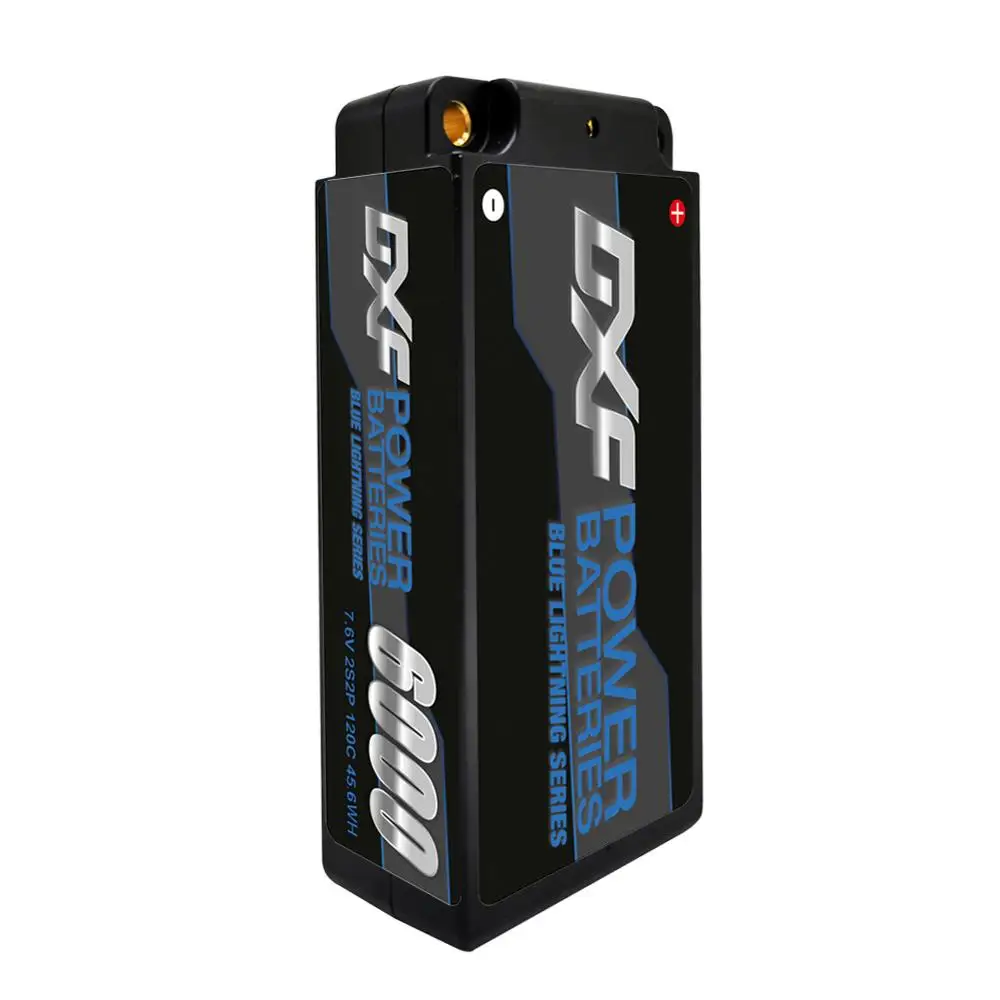 DXF-lipo Batteri 2S Shorty Lipo 7.6 V 6000mAh 120C Batteri RC Lipo Batteri med 5mm Kugle Konkurrence Kort-Pack til 1/10 Buggy