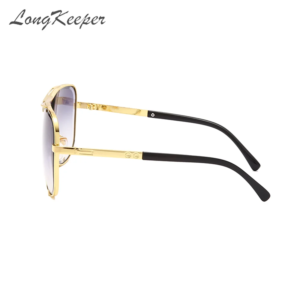 LongKeeper Fashion Stor Størrelse Solbriller til Mænd-Pladsen Metal Kørsel Sol Briller Kvinder Retro Høj Kvalitet Gafas Oculos De Sol