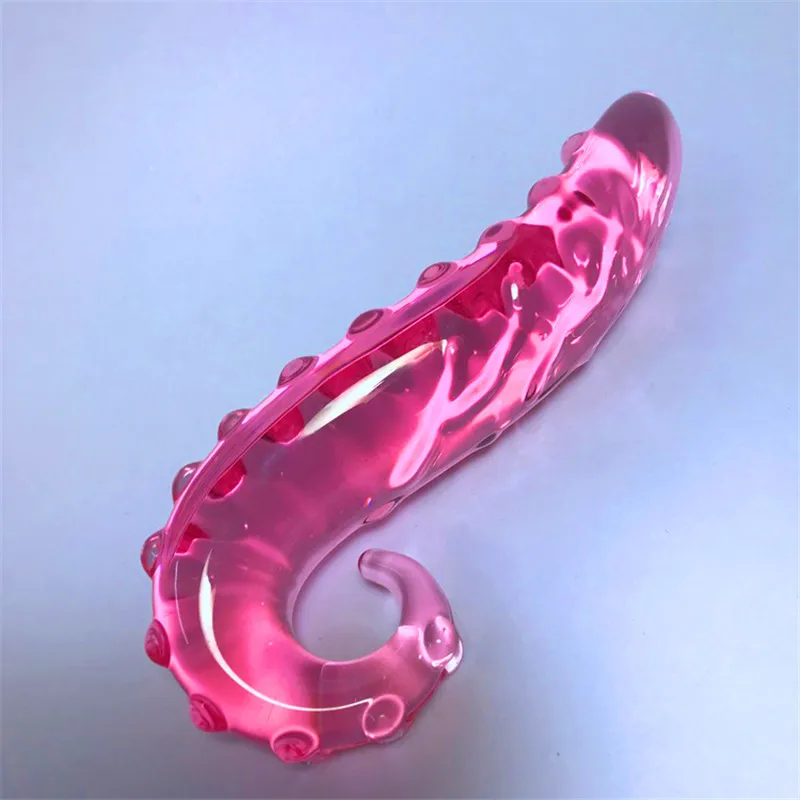 Pink Pyrex Glas Dildo Kunstig Penis Crystal Falske Anal Plug Prostata Massager Onanere G Spot Sex Legetøj For Homoseksuelle Kvinder Mænd