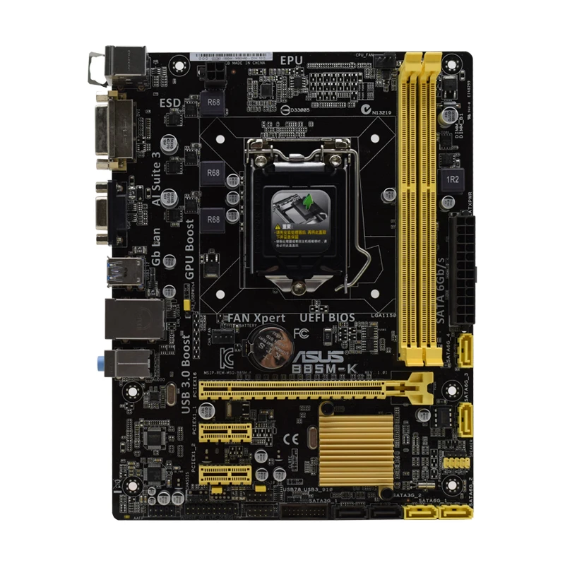For Asus B85M-K Bundkort Intel B85 LGA1150 16GB DDR3 i3 i5-i7 CPU, USB 3.0 Desktop-PC Bundkort