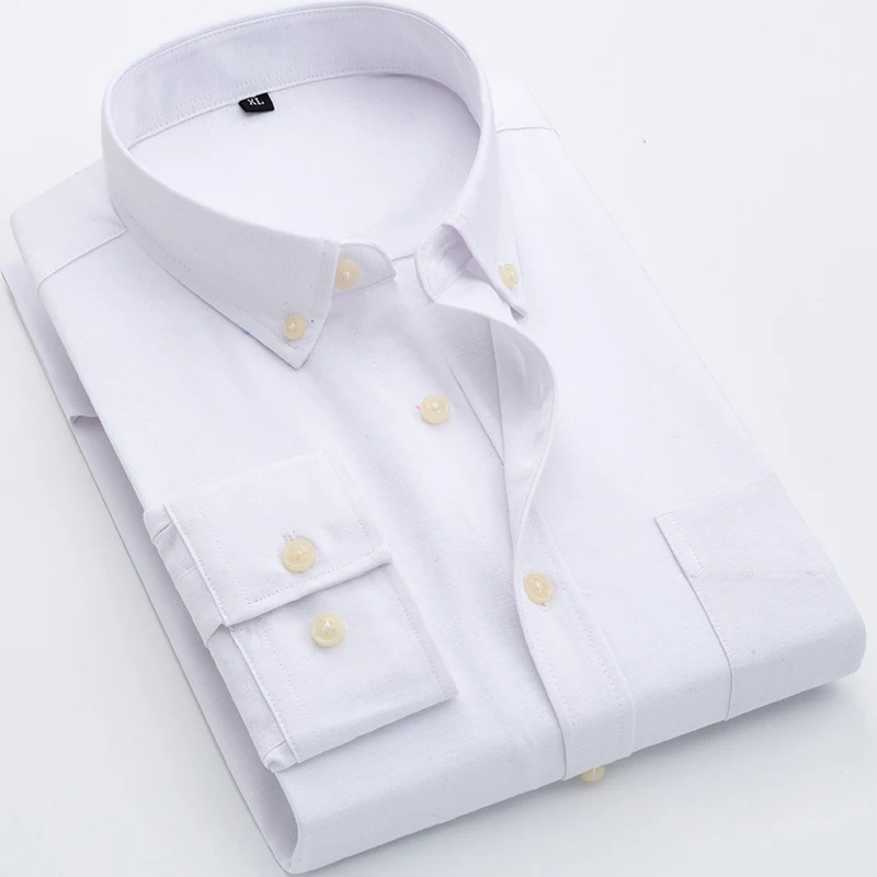 2020 Nye Ankomst Mænd Shirt Mænd Langærmet Oxford Mand Shirt Foråret Kausale Kjole Mode Mandlige Slim Fit Mærke Tøj DS373