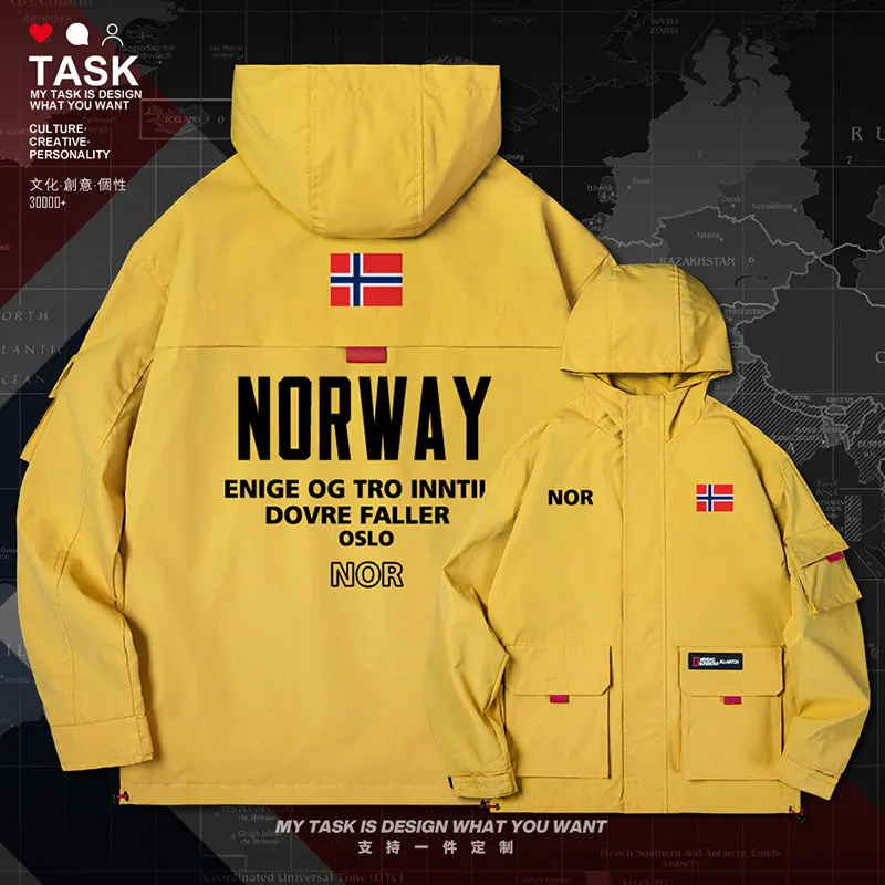 Norge Norge ELLER mænd jakke hooded nation flag, trench coat mænd nye mode top chaquetas hombre vindjakke efteråret tøj