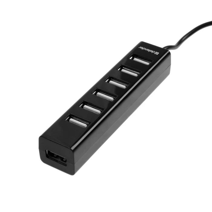 Splitter Defender Quadro Swift USB2.0, 7 porte, kabel-0,6 m, sort 4991476