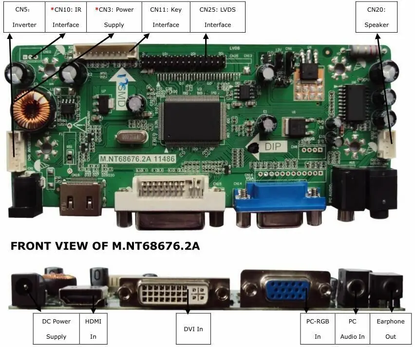 Yqwsyxl Control Board Monitor Kit for N140BGE L22 N140BGE-L13 N140BGE-LA3 HDMI+DVI+VGA-LCD-LED-skærm-Controller Board-Driver