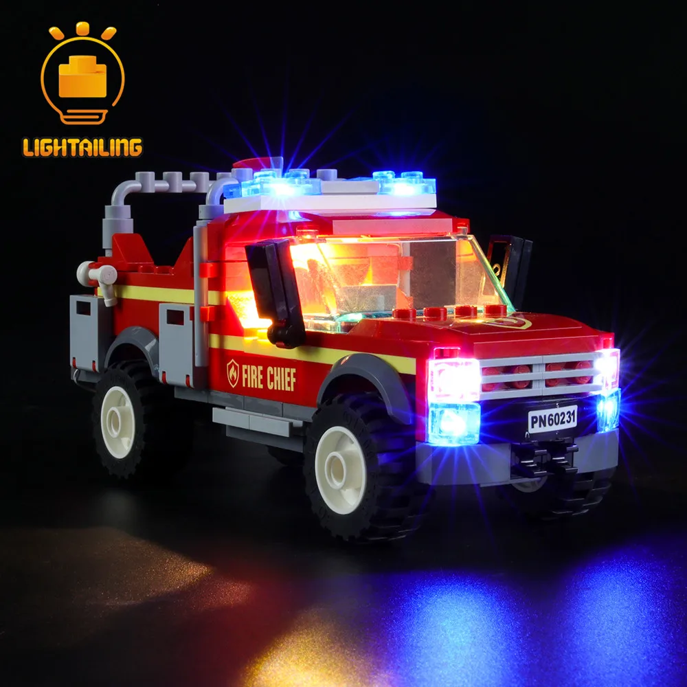LIGHTAILING LED Lys Kit Til 60231 CITY-Serien brandchef Svar Lastbil Toy byggesten Belysning