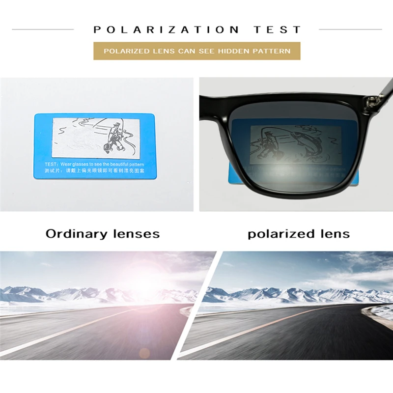 Klassisk Polariseret Driver Solbriller Mænd 2021 Tendens Rektangel Solbrille Mandlige Retro Spejl Belægning Sol Briller Nuancer Til Mænd UV400
