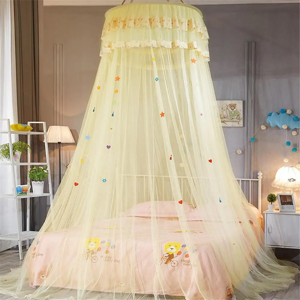 Nye Børn Elegante Tyl Bed Dome Bed Netting Baldakin Cirkulære Pink Runde Kuppel Sengetøj, Myggenet til to Kingsize-Seng, værelse med Queensize