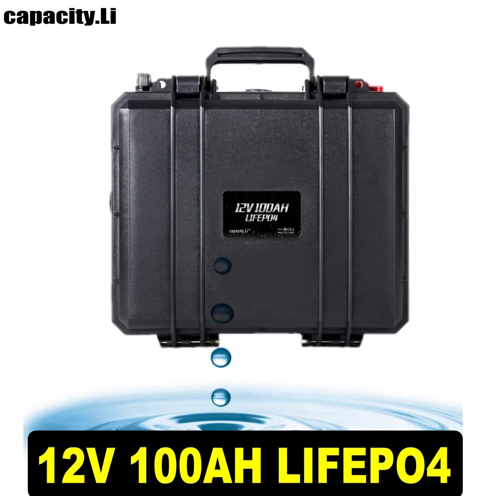 12V lifepo4 genopladeligt batteri 100ah 200AH fosforsyre RV batteri med BMS og cigarettænder for RV og inverter