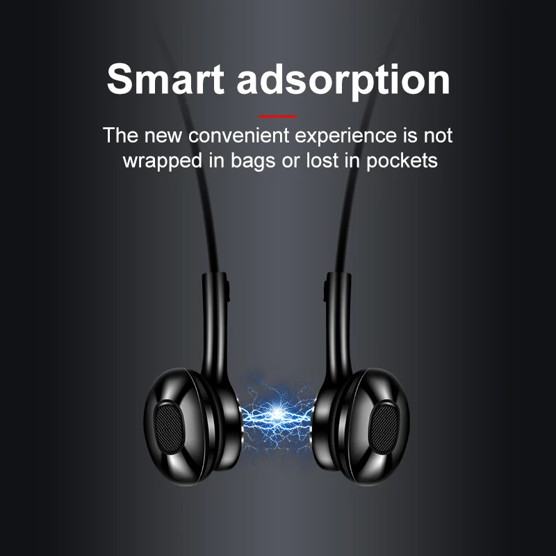 Nye Trådløse Bluetooth Hovedtelefoner Magnetiske Stereo Mini Sports Headset IPX7 Vandtæt Trådløs Med Mic For Smartphones ZT