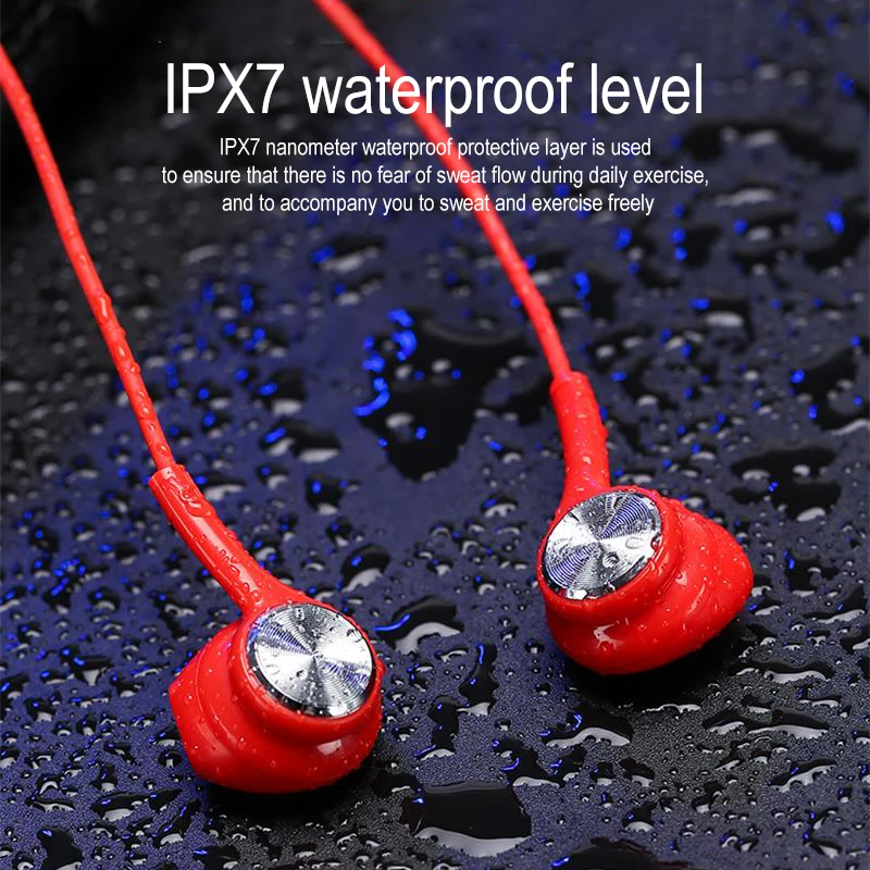 Nye Trådløse Bluetooth Hovedtelefoner Magnetiske Stereo Mini Sports Headset IPX7 Vandtæt Trådløs Med Mic For Smartphones ZT