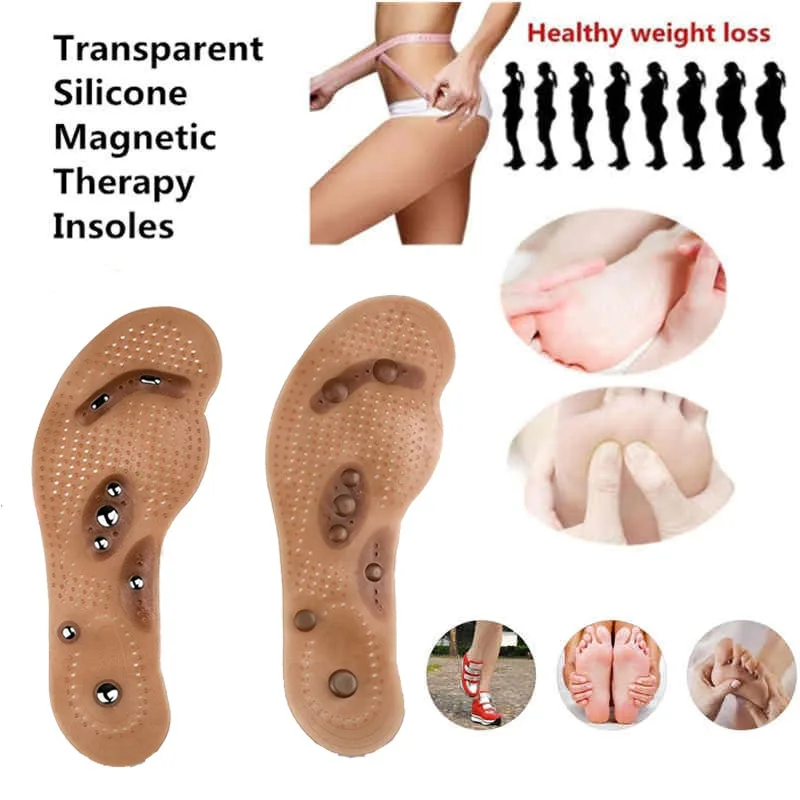 Magnetisk Terapi Slankende Indlægssåler til Vægttab Fod Massage Sundhedspleje Sko Mat Pad Brun Akupunktur Eneste Dropshipping