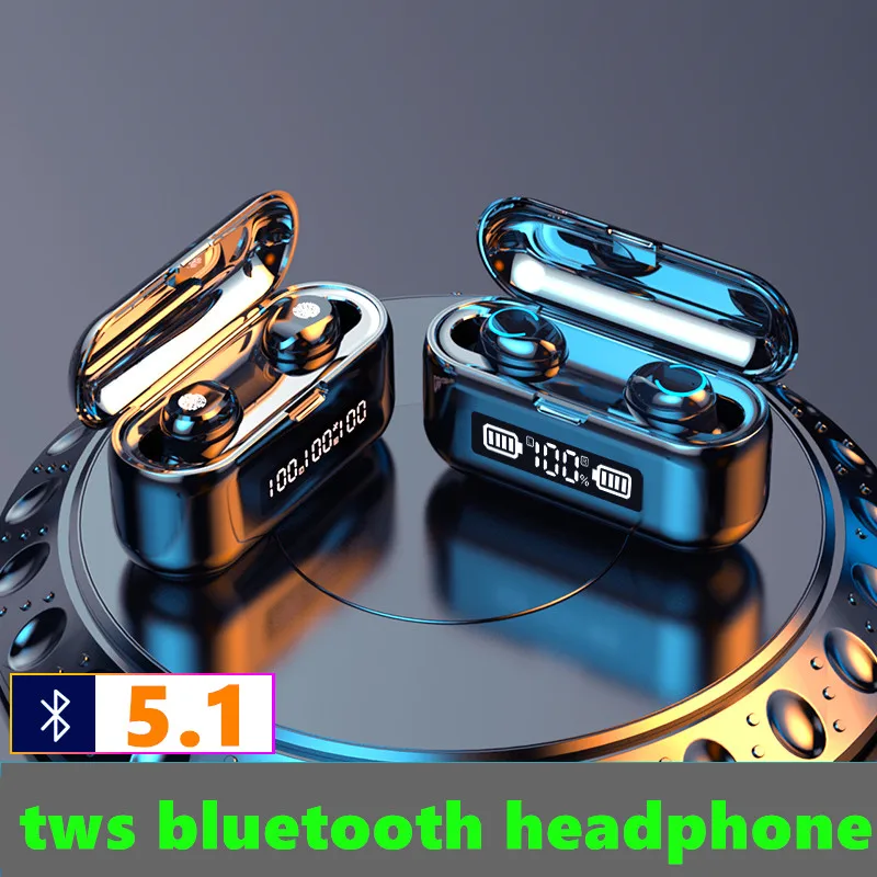 TWS hovedtelefoner Trådløse Bluetooth-hovedtelefoner 3500mAh med LED-Display, Bluetooth Headset gamer Vandtætte Øretelefoner til xiaomi pk i12