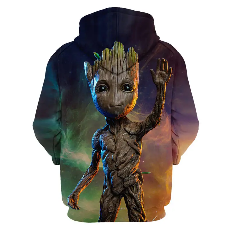 2020 Guardians of the Galaxy Groot Mænd Hættetrøjer Sweatshirts 3D Printet Sjove Hip Hop Hoody casual Streetwear fra hvid Hætte