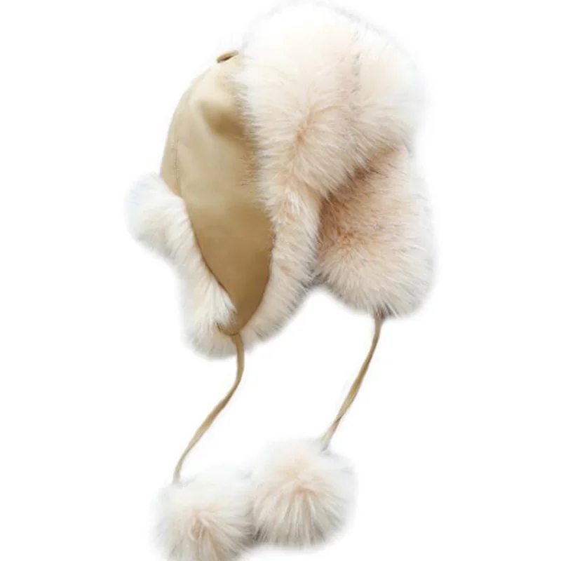 Nye Børn Faux fur Hat Læder Ræv Pels Hætte Lei Feng Termisk Sne fælles Landbrugspolitik Vinter Hat, der Beskytter Ører Hat vinter hat
