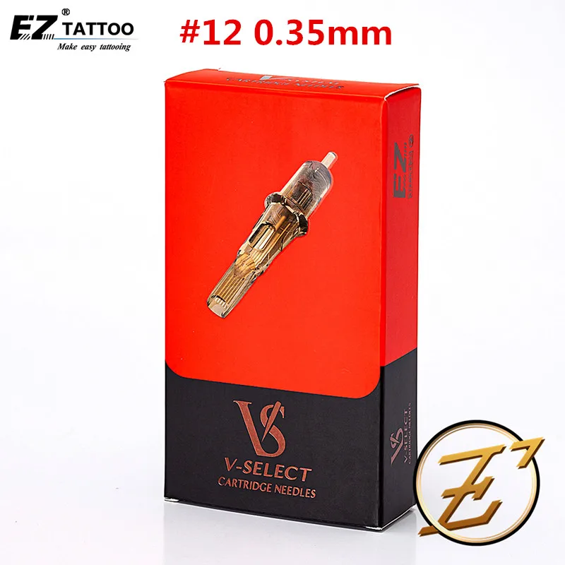 EZ V-Vælg Tatoveringer Patron Nåle #12 0,35 mm Buet Magnum for Kassette tatovering maskine tatovering forsyninger 20pcs/Kasse