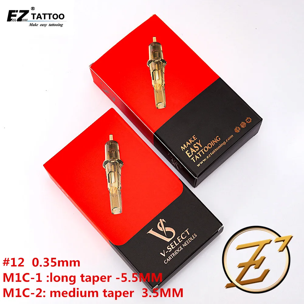 EZ V-Vælg Tatoveringer Patron Nåle #12 0,35 mm Buet Magnum for Kassette tatovering maskine tatovering forsyninger 20pcs/Kasse