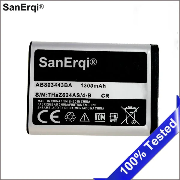 AB803443BU AB803443BA Batteri Til SAMSUNG For Fast Xcover Xcover 2 C3350 II GT-C3350 AB803443BU 1300mah Batteri
