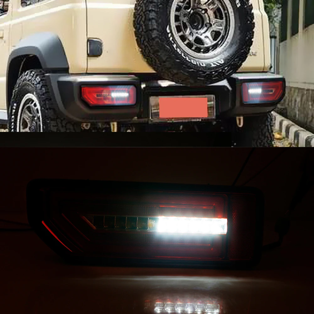 1 Par Bil LED reflektor Hale Lampe Baglygte Bageste Lampe parkeringsbremsen lys Flow blinklyset Til Suzuki JIMNY 2019 2020