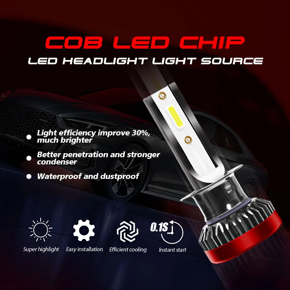 TXVSO8 6000K H1 Mini Led-Forlygter til Bil 40W/Pære Universal 12V Lamper Diode Lys med COB Chips 8000LM luces led Para Auto