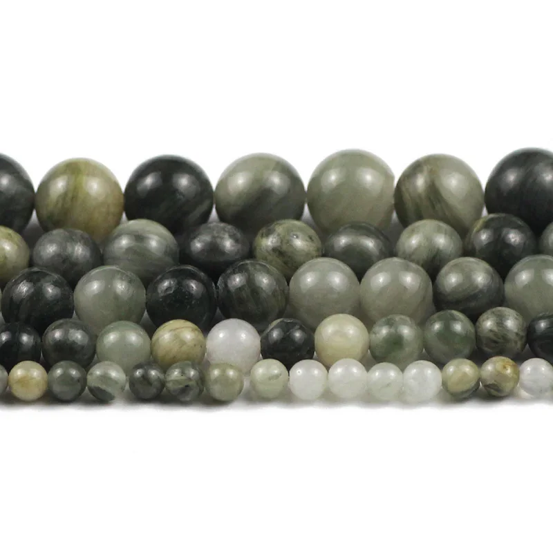 JHNBY Smaragdite Taramite natursten 4/6/8/10MM charme Runde Løse perler til Smykker at gøre DIY armbånd halskæde tilbehør