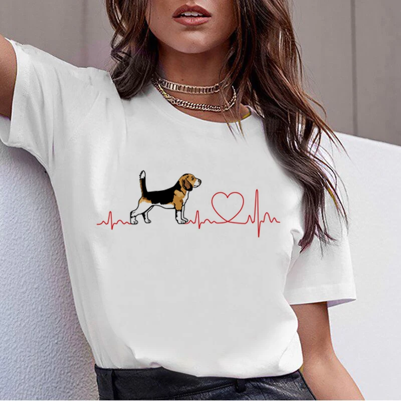 Bull Terrier, Rottweiler Kawaii T-Shirt Kvinder Beagle Border Collie Malinois Sjove T-shirt Sød Whippet, Greyhound Tshirt Kvindelige