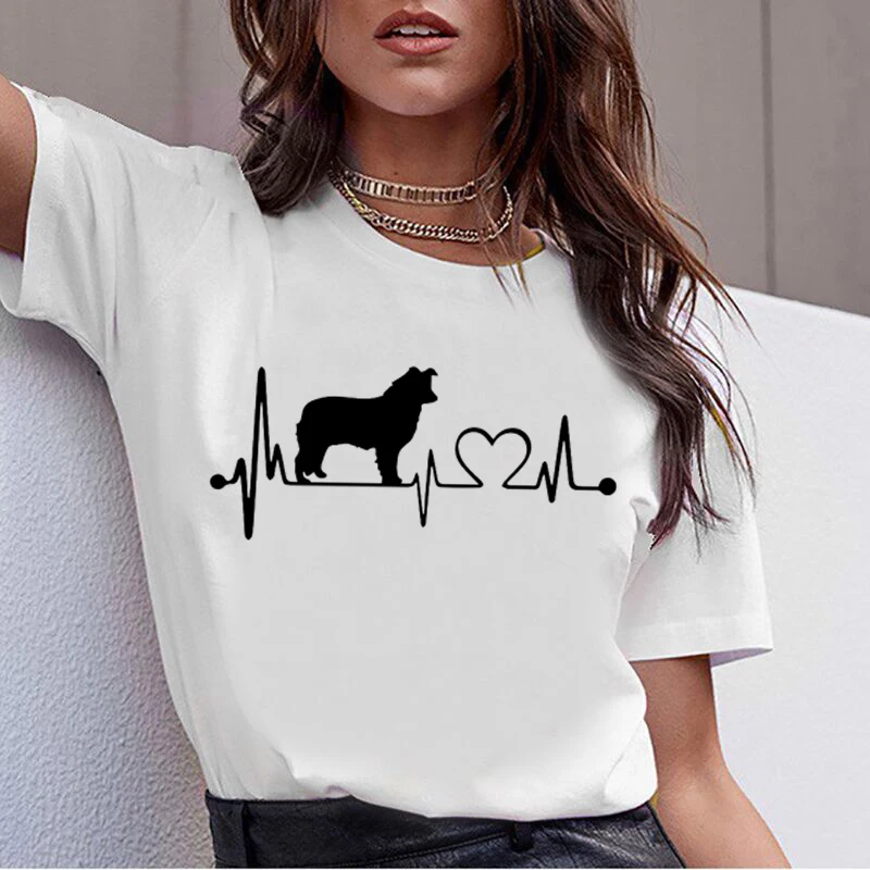 Bull Terrier, Rottweiler Kawaii T-Shirt Kvinder Beagle Border Collie Malinois Sjove T-shirt Sød Whippet, Greyhound Tshirt Kvindelige