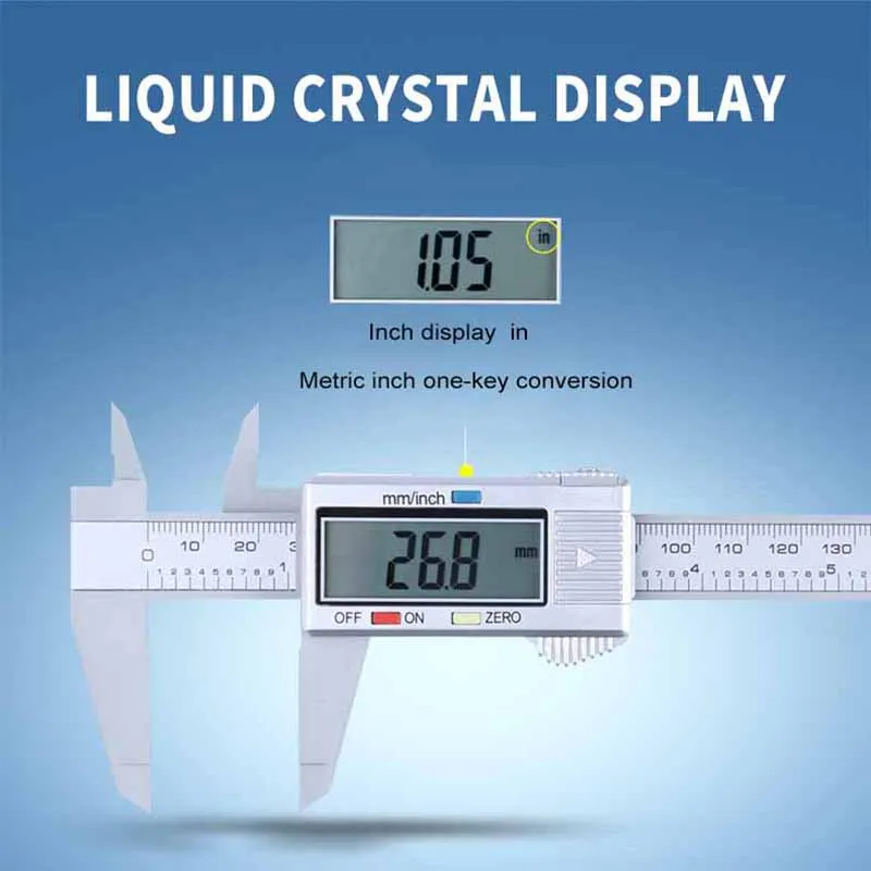 Elektronisk digital display vernier skydelære 0-150-100mm fuld plast digital skydelære markøren måling af nye