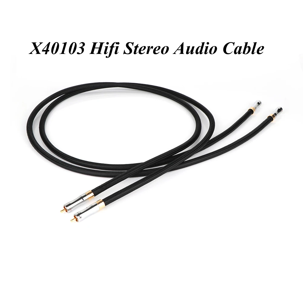 X40103 Par Forgyldte RCA Audio Interconnect Kabel-Analog Hifi Stereo Audio Kabel Ren Kobber Phono RCA Kabel Til Home Theater