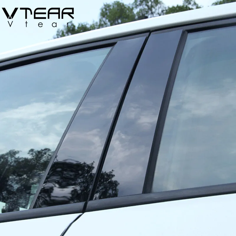 Vtear For Hyundai Solaris/Solaris 2 vindue BC søjle mærkat Blank sort trim anti ridse spejl overflade dække tilbehør
