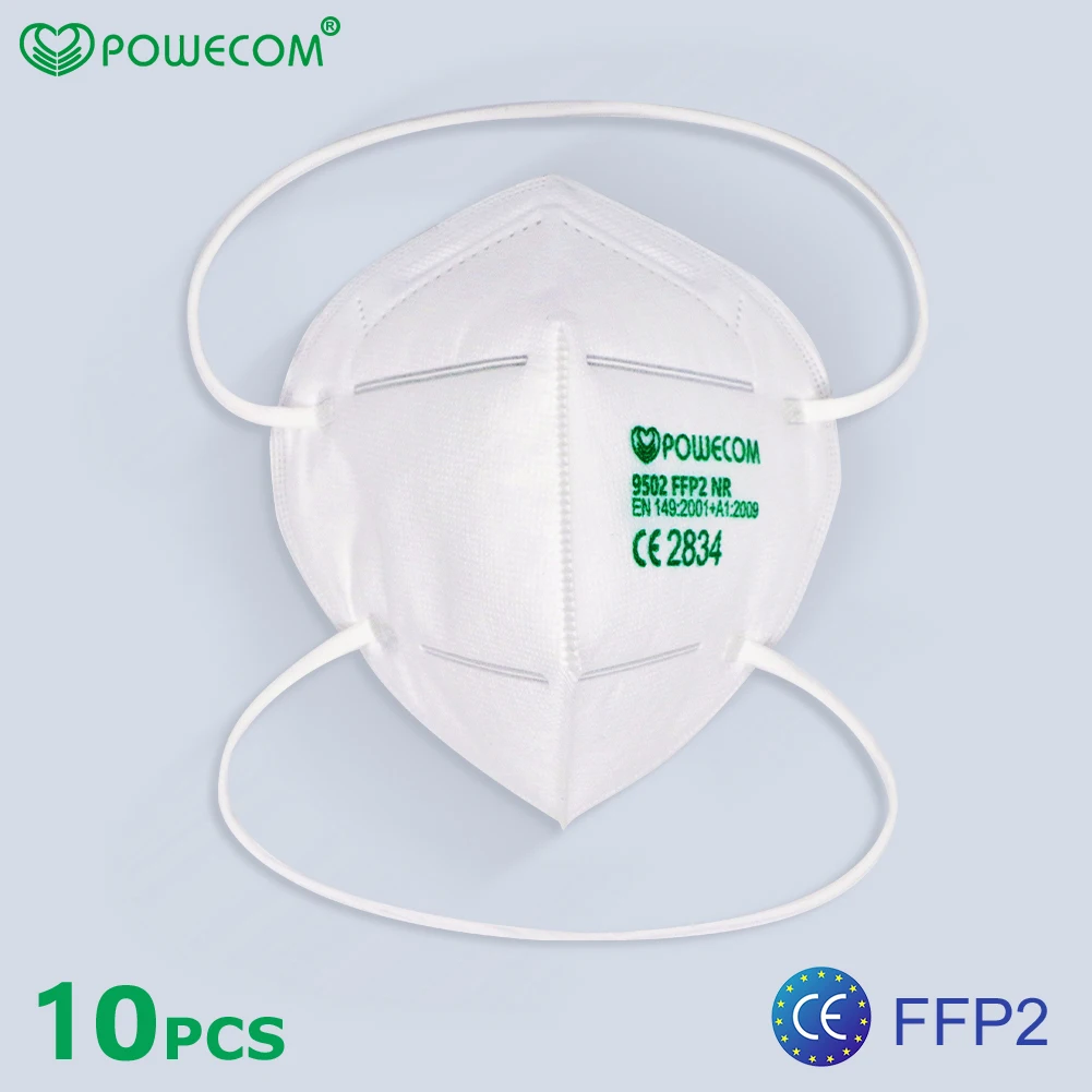 POWECOM FFP2 Maske CE Hovedbøjle Stil Munden Maske Voksen Masker Genanvendelige Face Masker, Anti-forurening Filter Maske Munden Dække