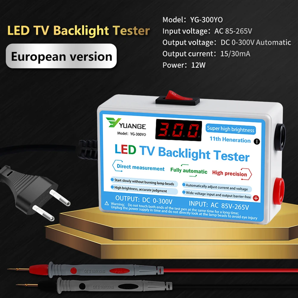 LED-TV ' ets Baggrundsbelysning Tester Registrere Output 0-300V Lampe Perle Strimler Værktøj til Måling af Bærbare Mp-LCD-Digital Display-Hjem