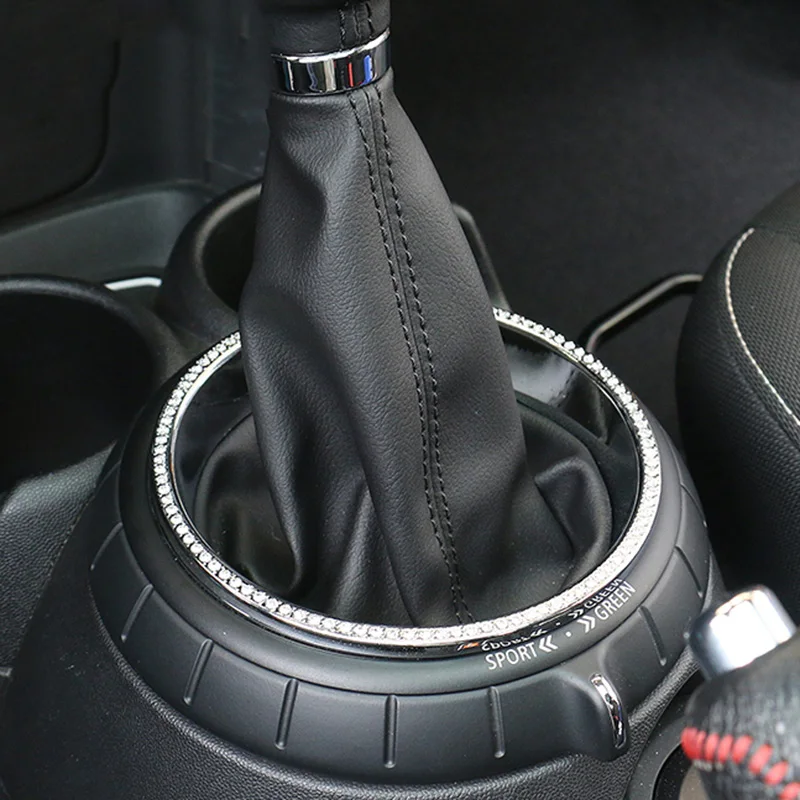 Bil Gear Shift Ring Diamant Dekoration Hånd Bremse Trim Sag For MINI Cooper One d JCW F54 F55 F56 F60 Landsmand Tilbehør