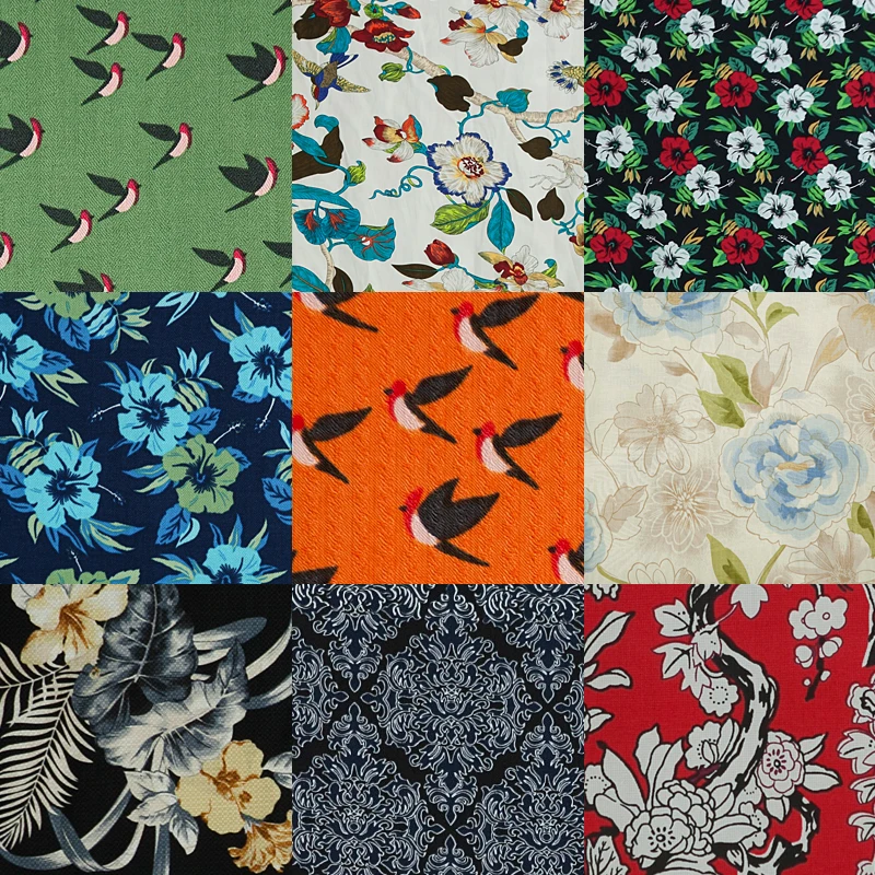 Jacquard sildeben/stribet/tjek/twill,blomster/fugle/geometriske print mulberry spundet silke stof til kjolen,håndværk af værftet